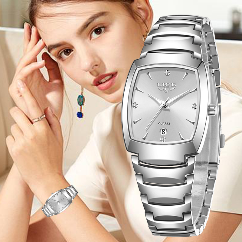 Luxury Watch And Bracelet - Relógio Feminino LIGE 2026 Novo, Luxuoso,