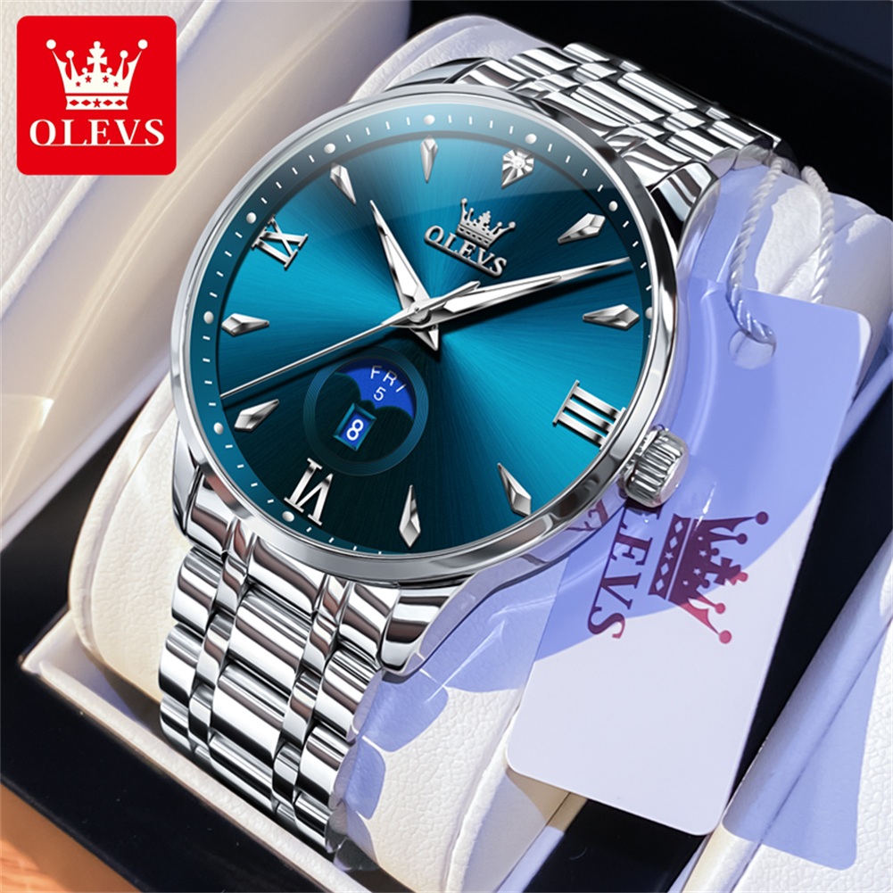 Luxury Watch Moon Phase - Olevs fase da lua relógios masculinos