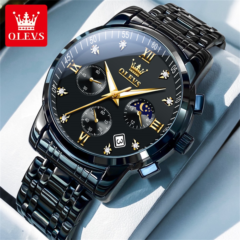 Luxury Watch Life - Olevs relógios masculinos populares de aço