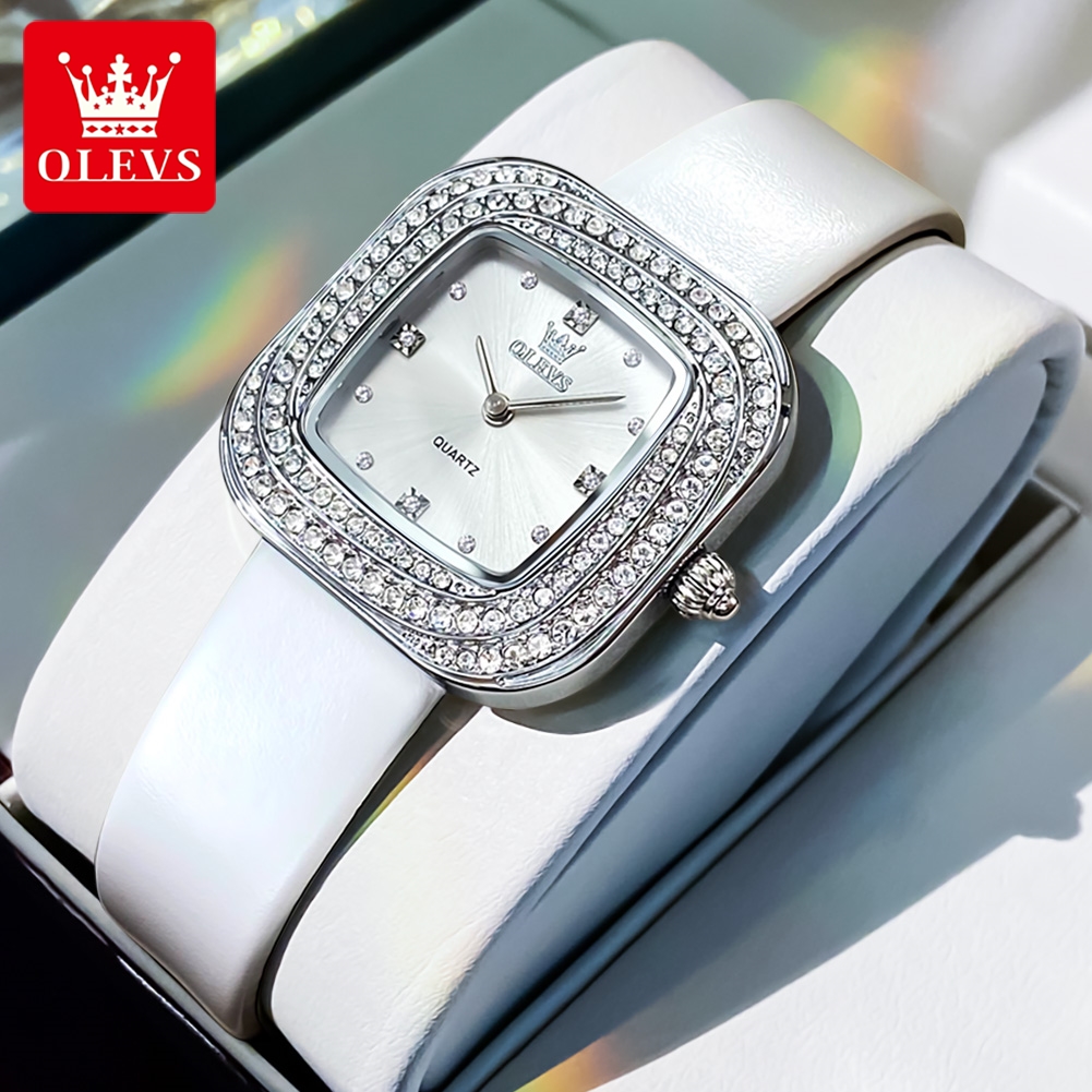 Luxury Watch With Leather Strap - OLEVS 5512 Relógio de pulso feminino