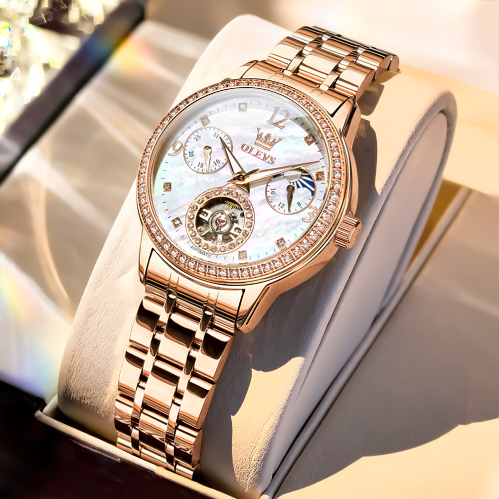 Luxury Watch And Bracelet - Relógios Femininos OLEVS, Marca de Luxo,