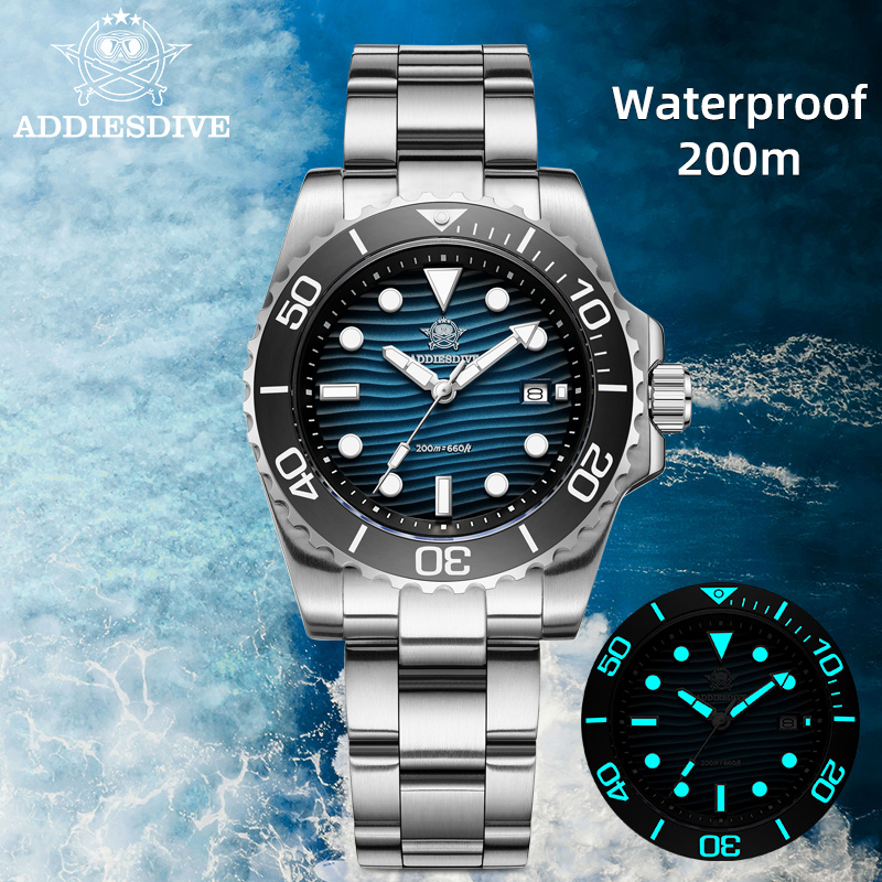 Luxury Watch And Bracelet - Addiesdive relógio de quartzo masculino 2115,