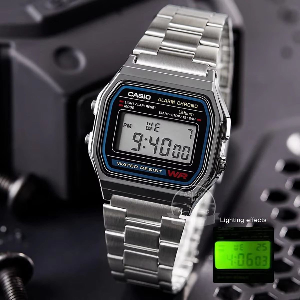 Luxury Watch Casio - Relógio Casio Prata Masculino de Luxo