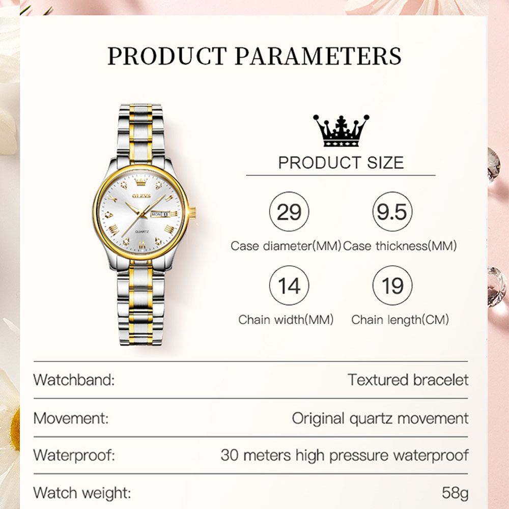 OLEVS-Relógio de Quartzo Imper - Luxury Watch Moon Phase avaliação e preço