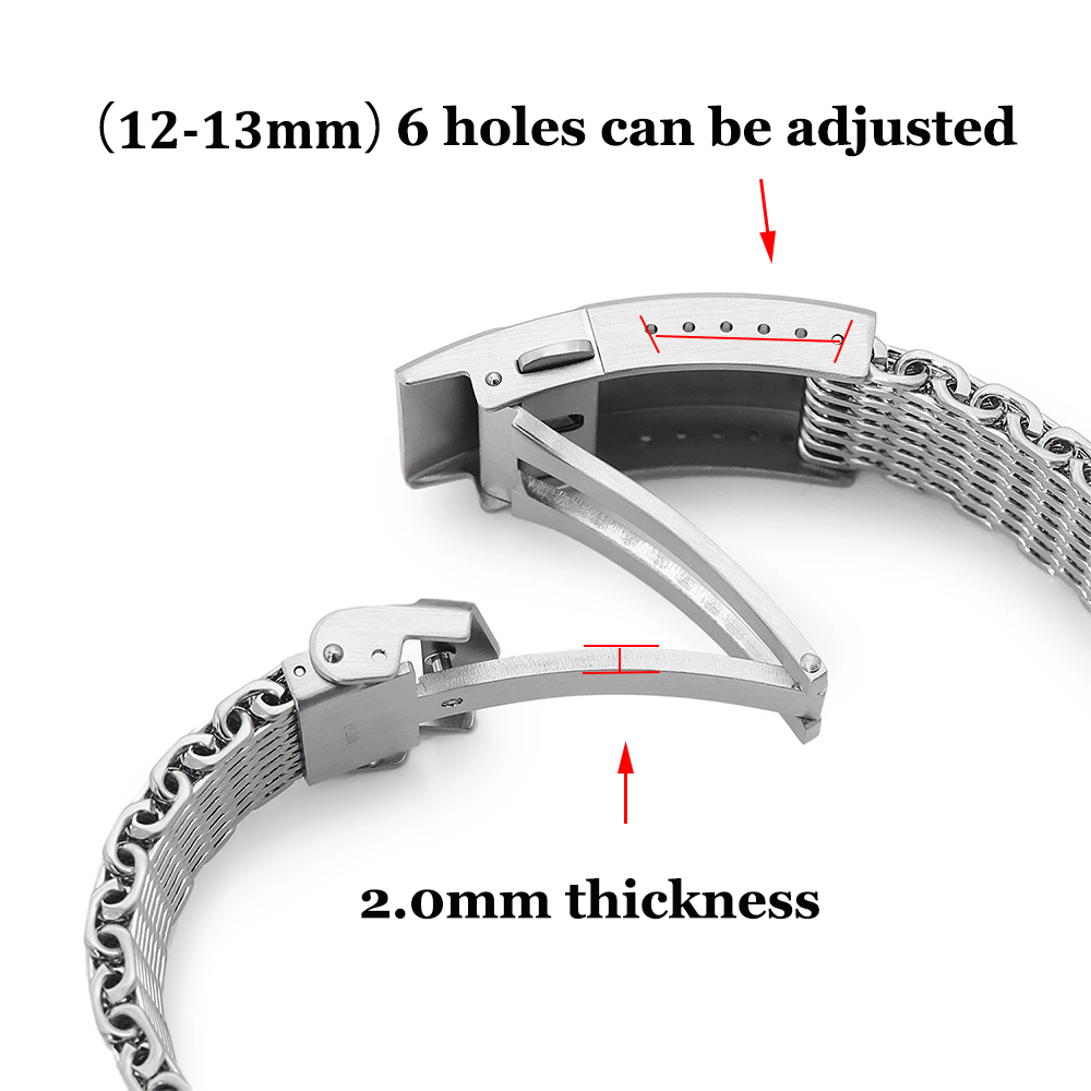 Luxo milanês loop 4.5mm tubarã - Luxury Watch Casio avaliação e preço