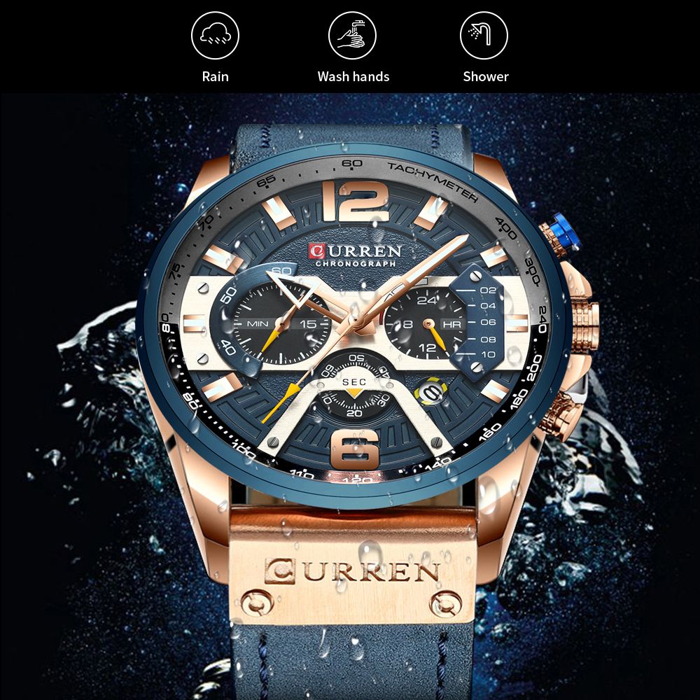 Curren marca nova moda data re - Luxury Watch Apple avaliação e preço