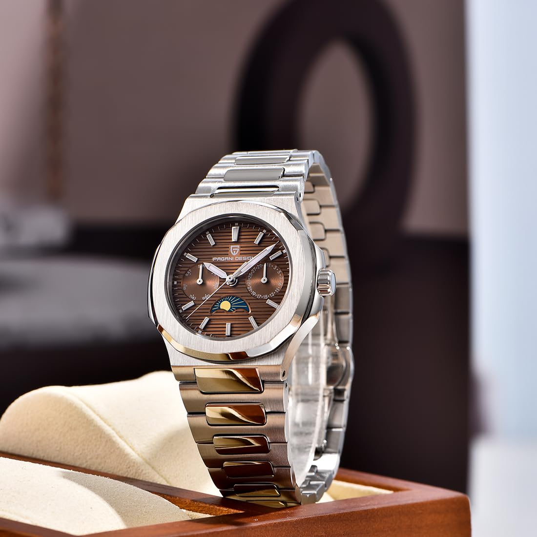 PAGANI DESIGN PD-1786 Relógios - Luxury Watch Moon Phase avaliação e preço