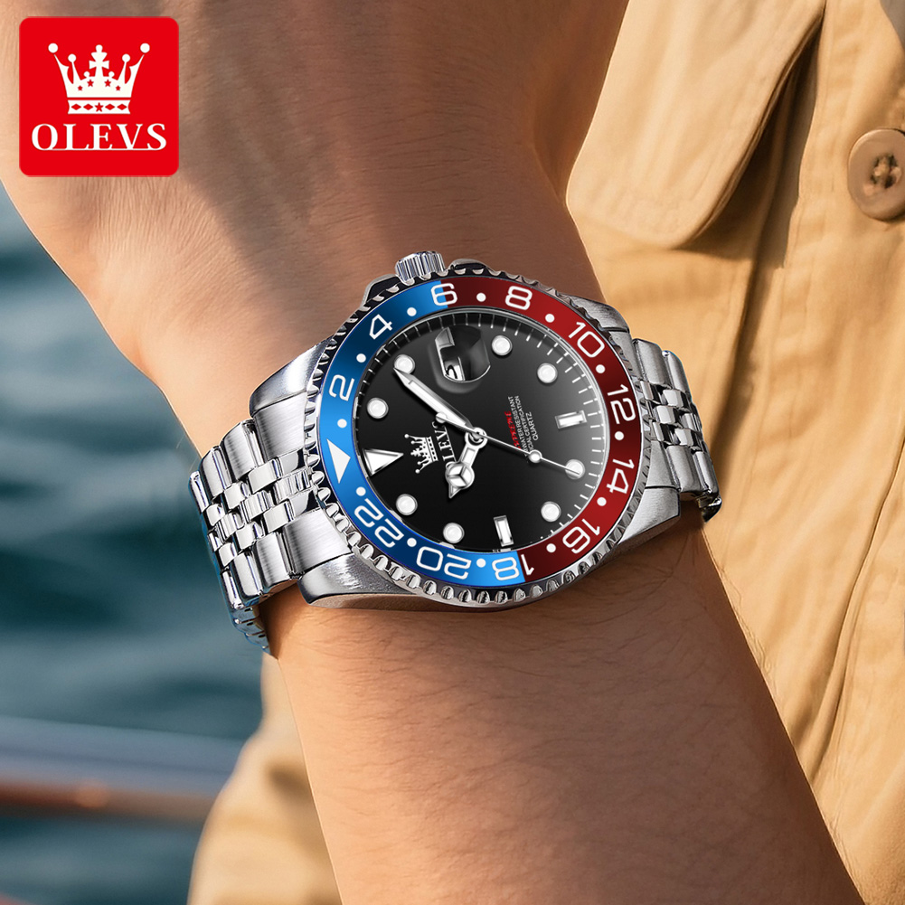 Olevs 5657 marca original reló - Luxury Watch Moon Phase avaliação e preço