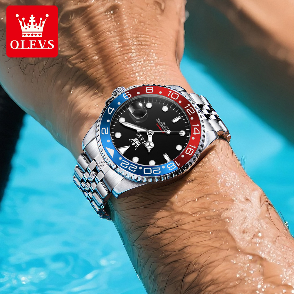 Olevs 5657 marca original reló - Luxury Watch Moon Phase avaliação e preço