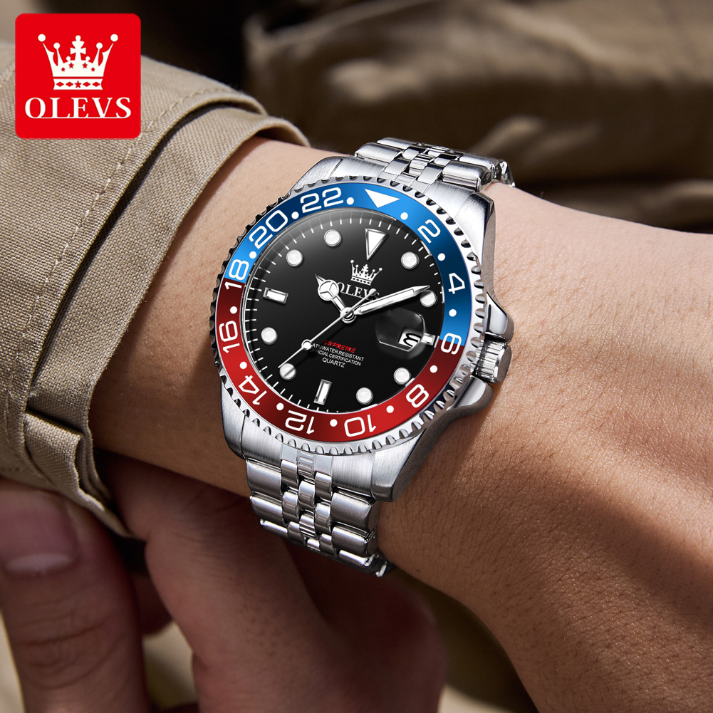 Olevs 5657 marca original reló - Luxury Watch Moon Phase avaliação e preço