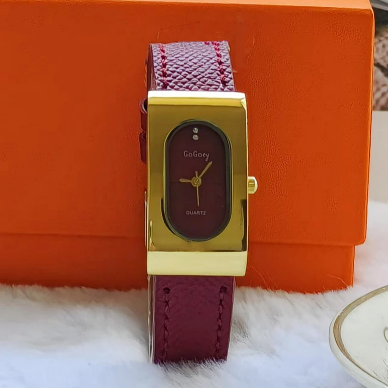 Senhoras de luxo marca feminin - Luxury Watch With Leather Strap avaliação e preço