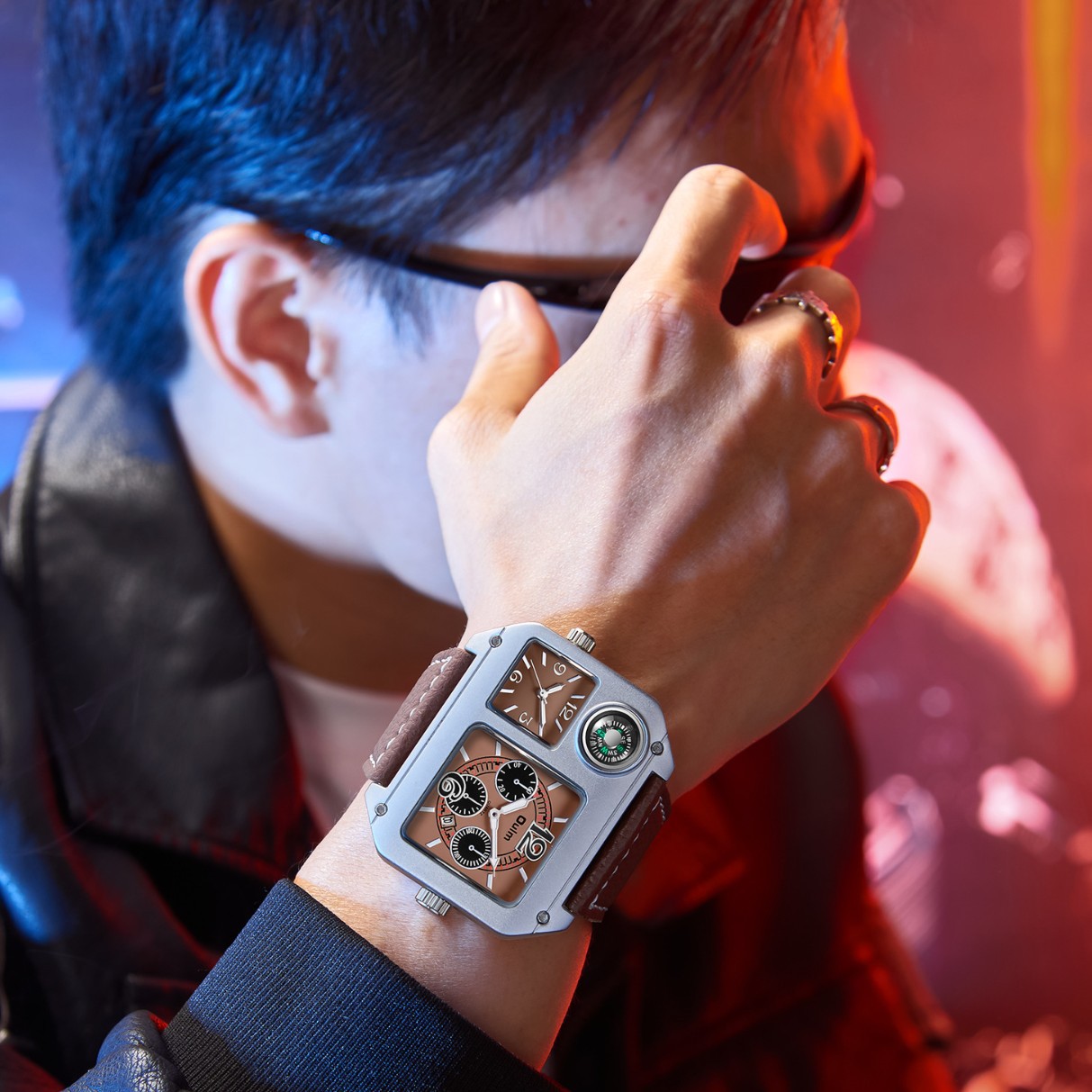 Relógio Masculino Quadrado, Re - Compass Watch Luxury avaliação e preço