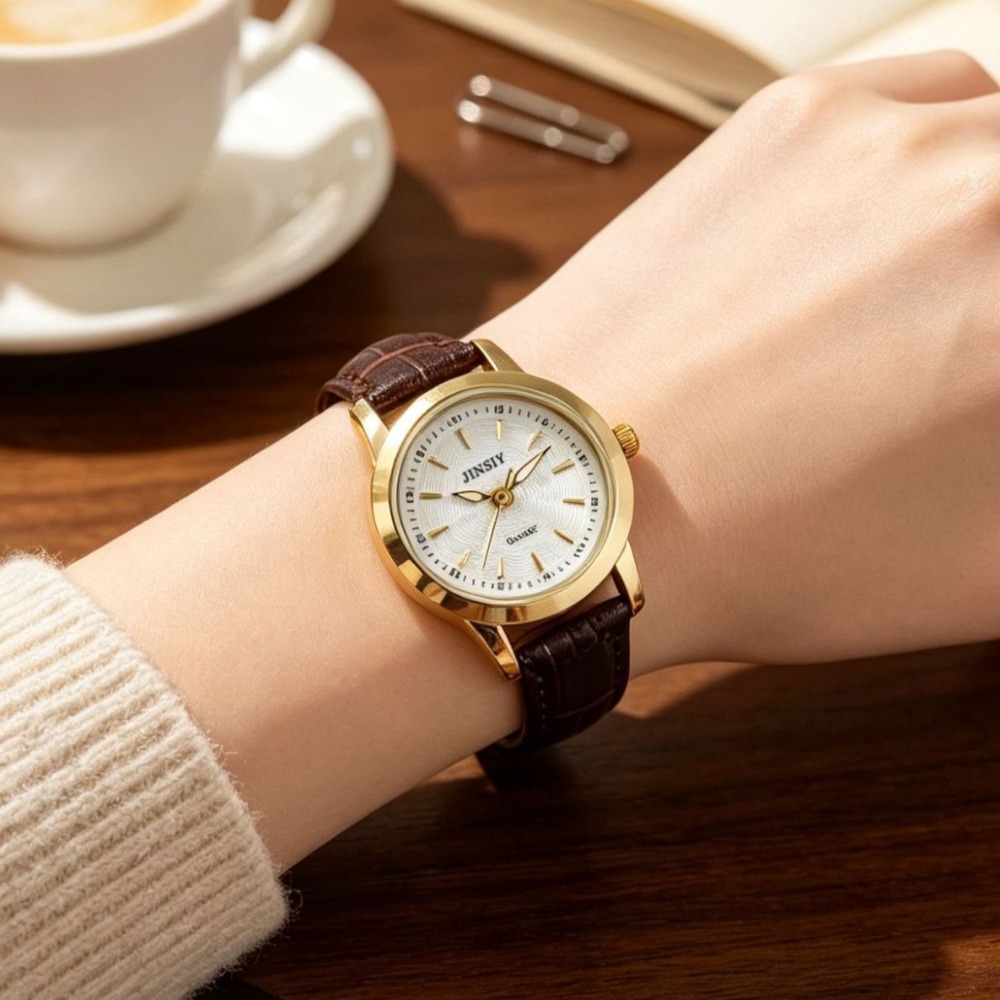 Relógio de Quartzo com Pulseir - Luxury Watch With Leather Strap avaliação e preço