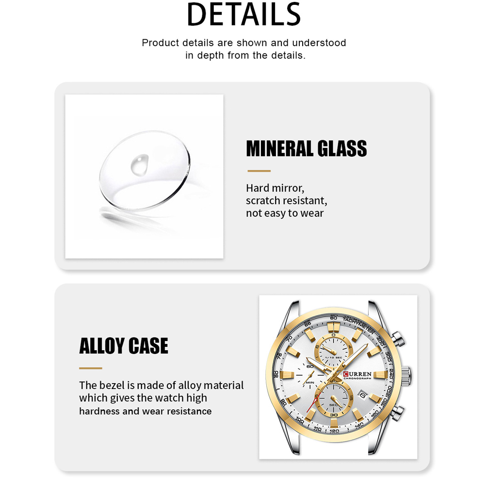 Curren luxo moda cronógrafo à  - Luxury Watch Apple avaliação e preço