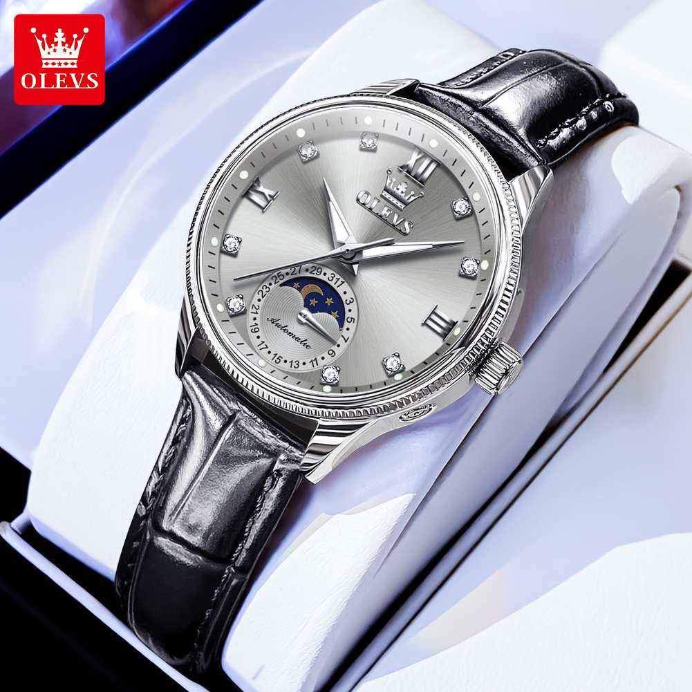 Olevs fase da lua moda feminin - Luxury Watch Moon Phase avaliação e preço