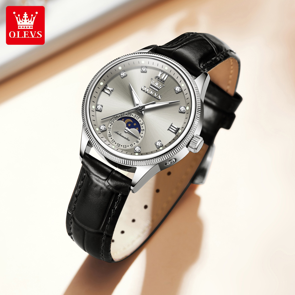 Olevs fase da lua moda feminin - Luxury Watch Moon Phase avaliação e preço