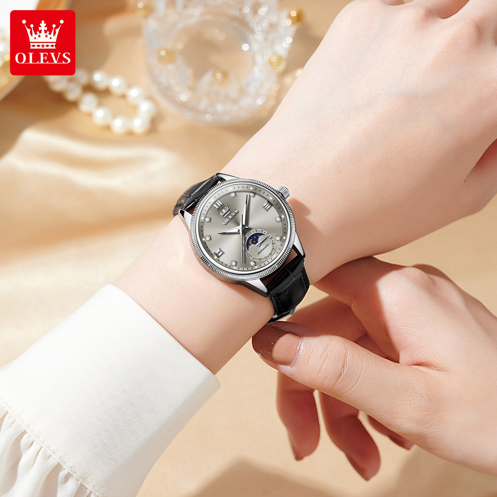 Olevs fase da lua moda feminin - Luxury Watch Moon Phase avaliação e preço