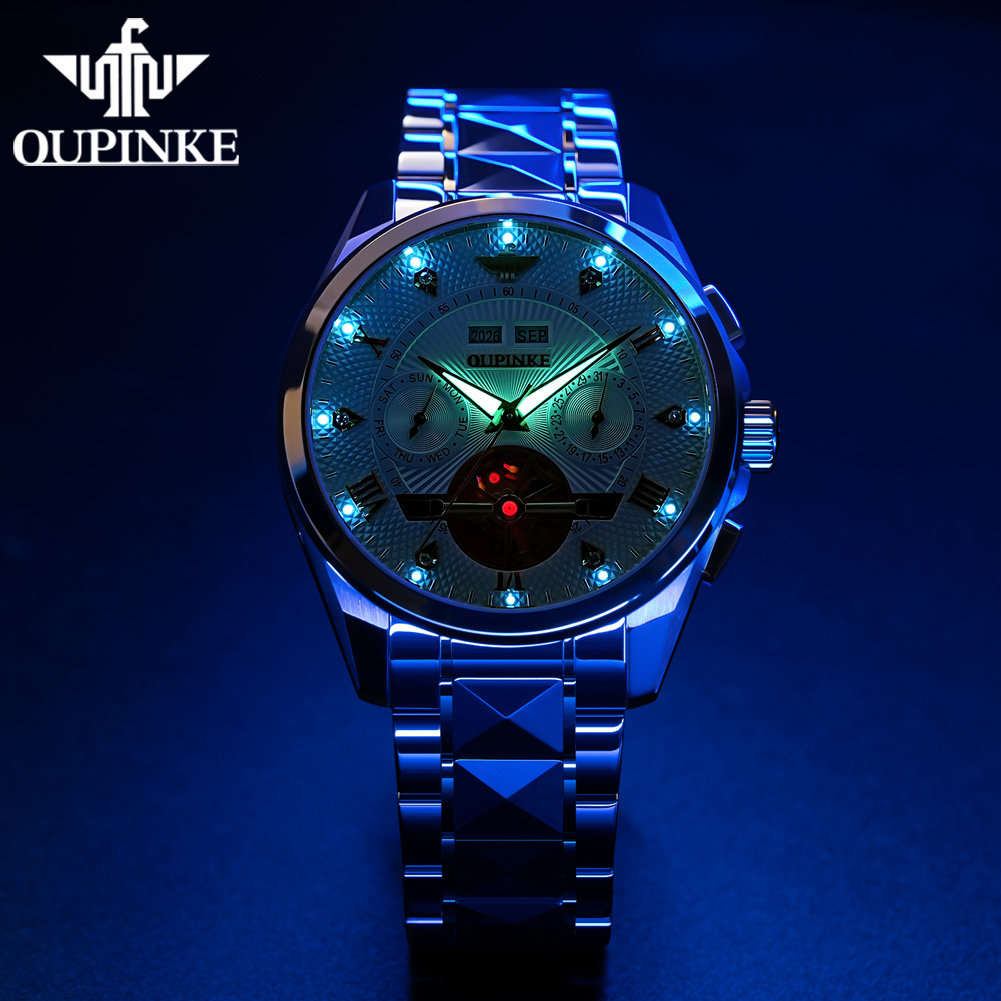 Oupinke 3270 relógio mecânico  - Luxury Watch With Leather Strap avaliação e preço