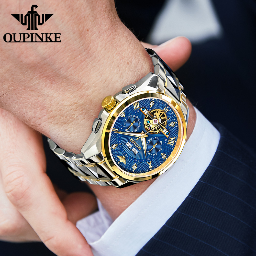Oupinke 3270 relógio mecânico  - Luxury Watch With Leather Strap avaliação e preço