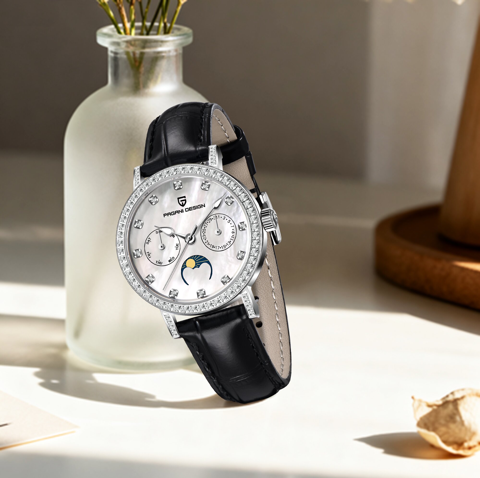 Relógio de Luxo para Mulheres  - Luxury Watch Moon Phase avaliação e preço