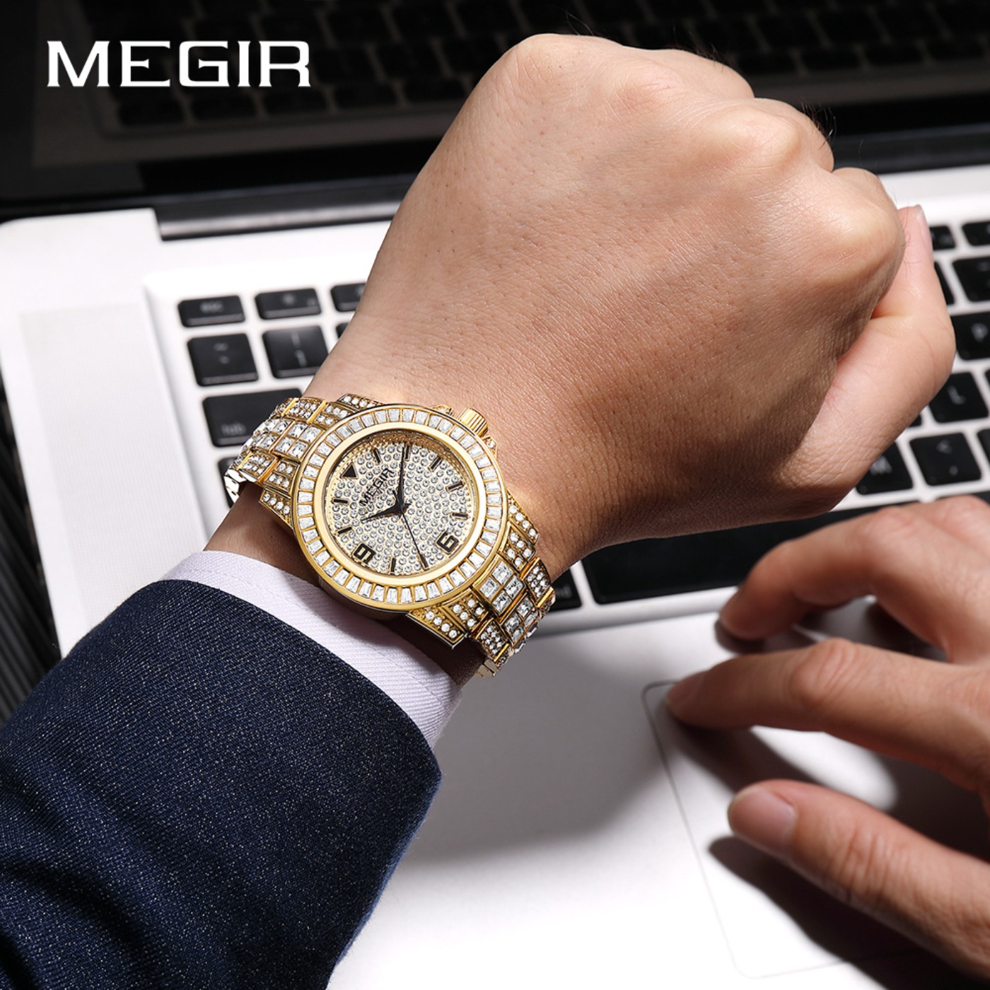 Relógios de Luxo MEGIR com Dia - Luxury Watch And Bracelet avaliação e preço