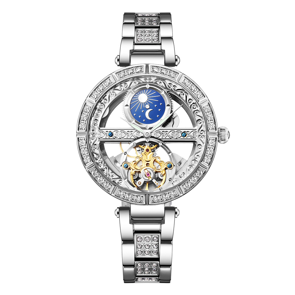 Senhoras relógio automático mu - Luxury Watch Moon Phase avaliação e preço