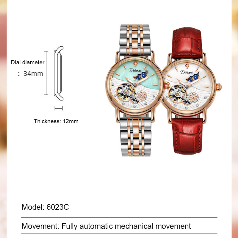 Relógios mecânicos automáticos - Luxury Watch Moon Phase avaliação e preço