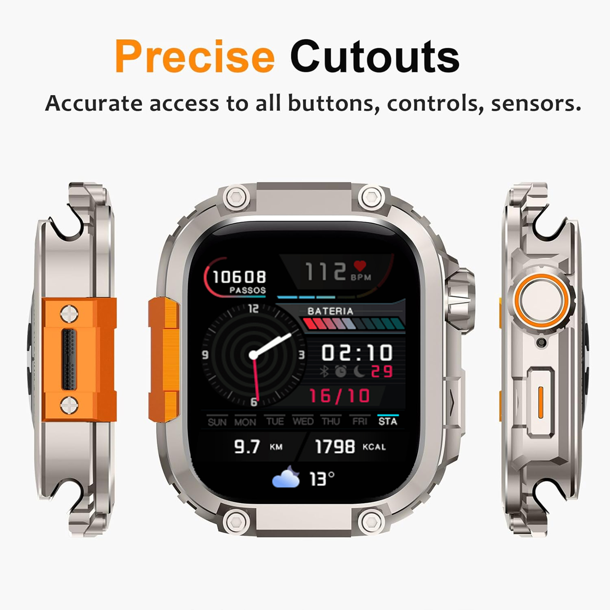 Capa de liga metálica para App - Luxury Watch Apple avaliação e preço