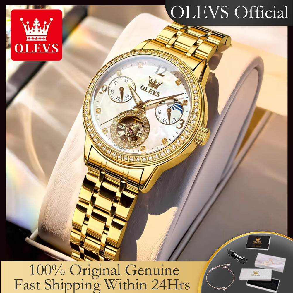 Relógio Automático Feminino OL - Luxury Watch Moon Phase avaliação e preço