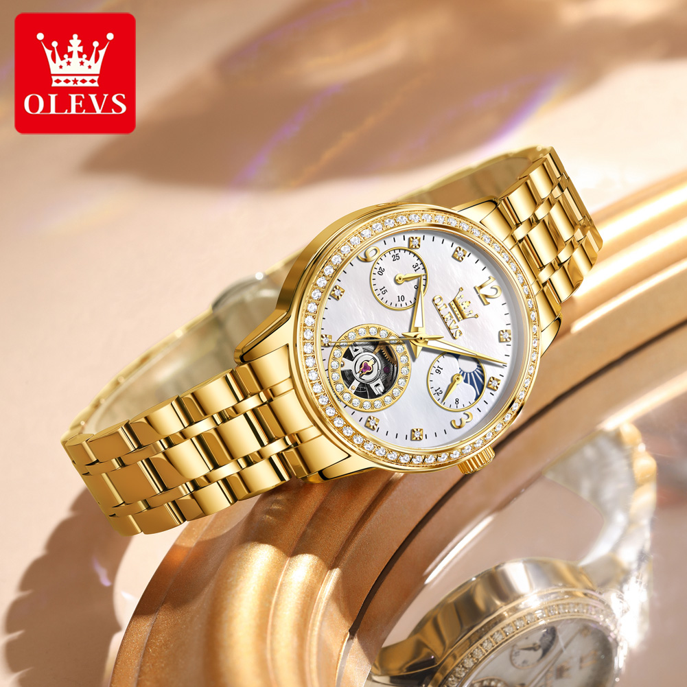 Relógio Automático Feminino OL - Luxury Watch Moon Phase avaliação e preço