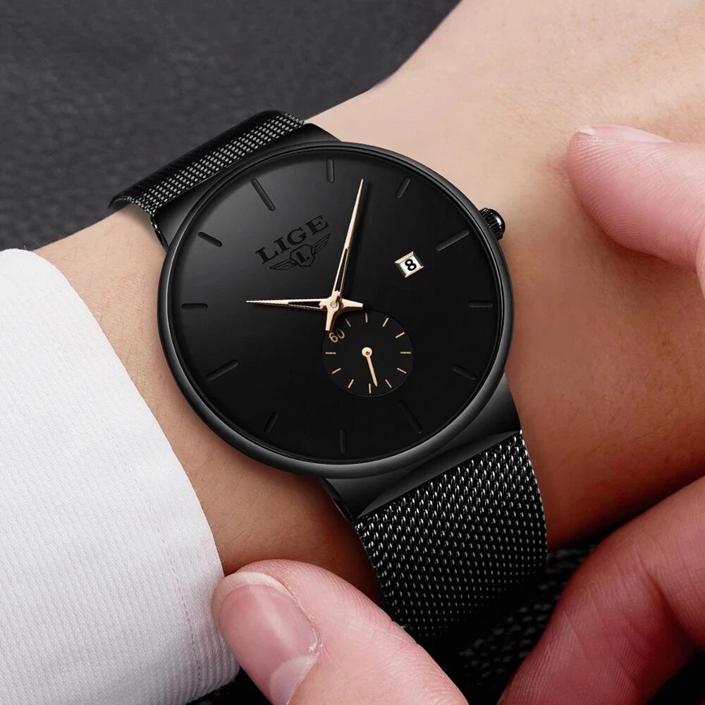 LIGE Moda Mens Relógios Top Ma - Luxury Watch Magazine avaliação e preço