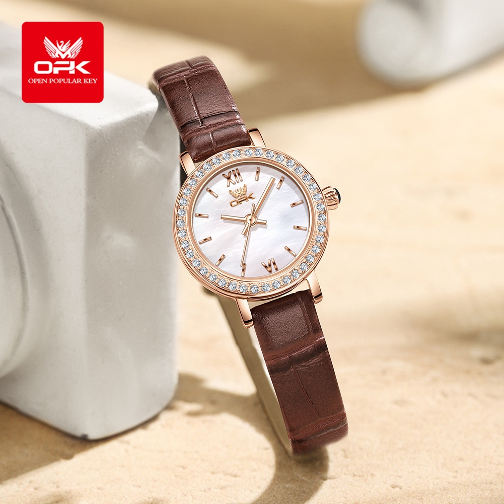 Relógio Feminino OPK 6063 de L - Luxury Watch With Leather Strap avaliação e preço