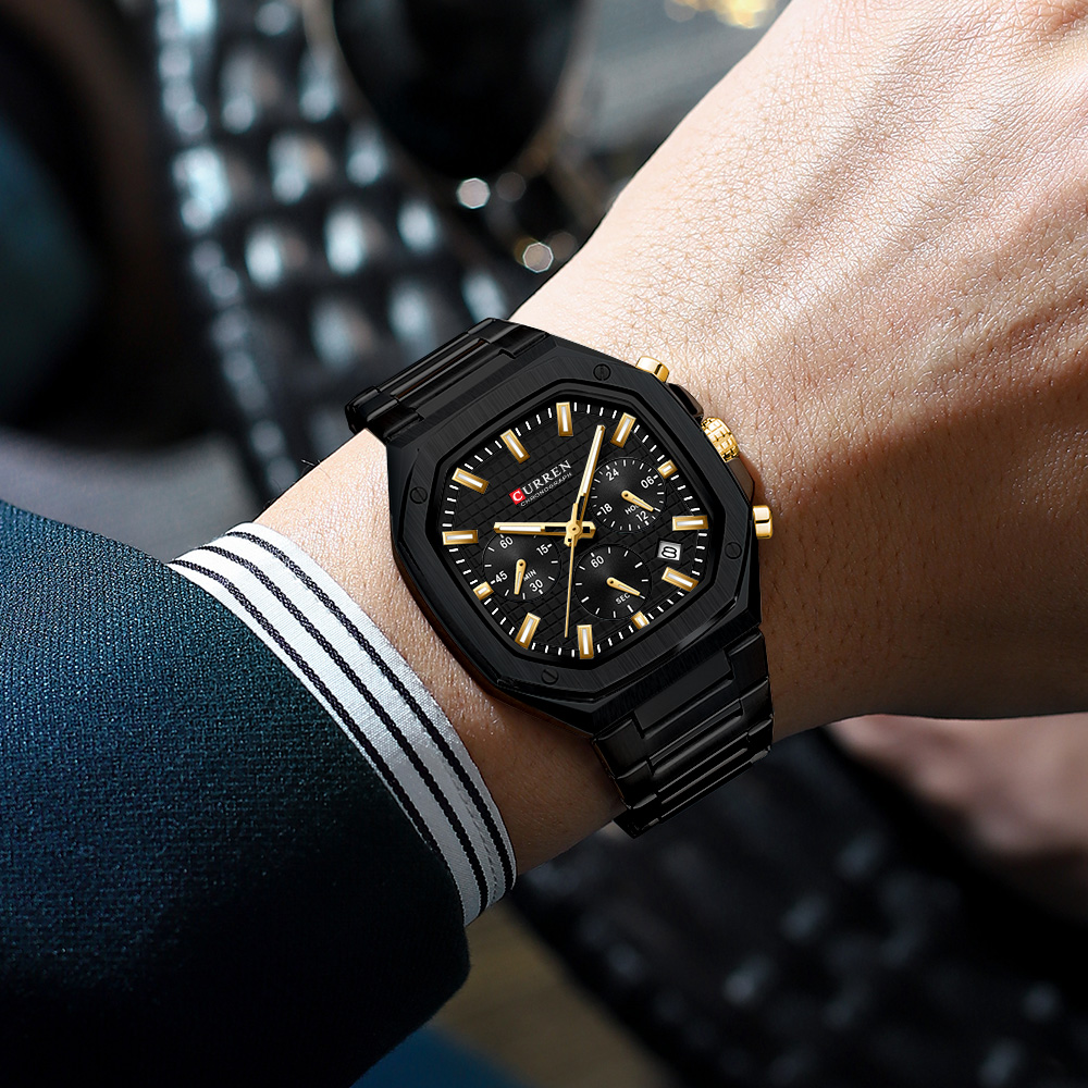 Curren relógio crono quadrado  - Luxury Watch And Bracelet avaliação e preço